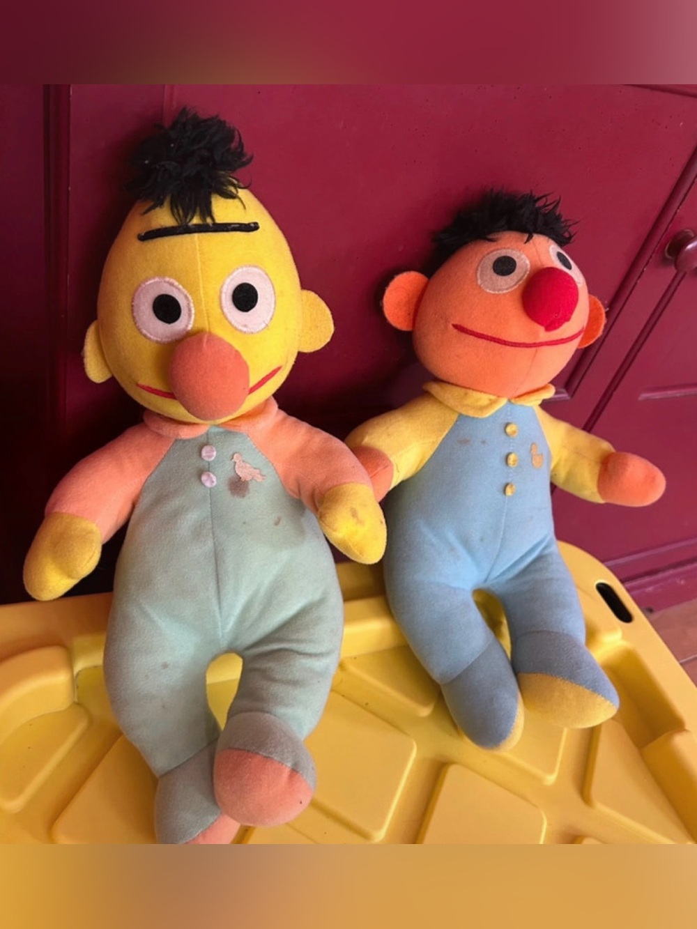 Vintage Hasbro Softies Bert And Ernie 80’s
